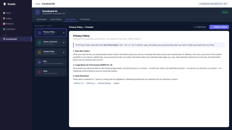 EuroGuard AI – GDPR Compliance