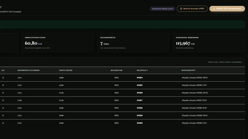 DATEV Export & Steuern