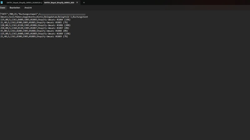 DATEV Export & Steuern