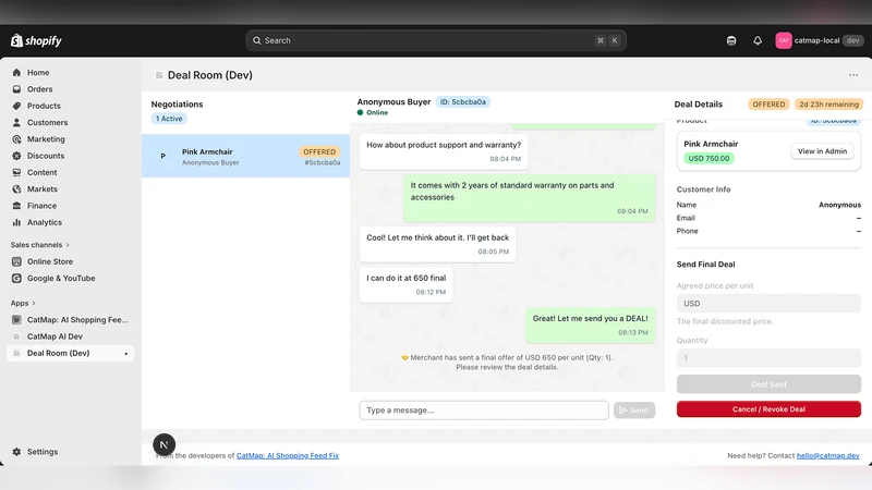 CatMap: AI Negotiate & Chat