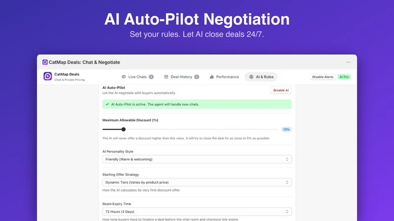 CatMap: AI Negotiate & Chat