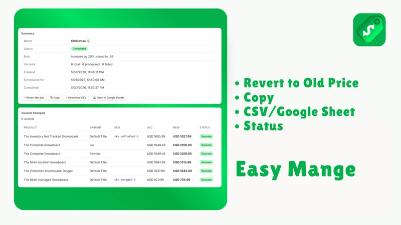 BPE ‑ Bulk Price Editor