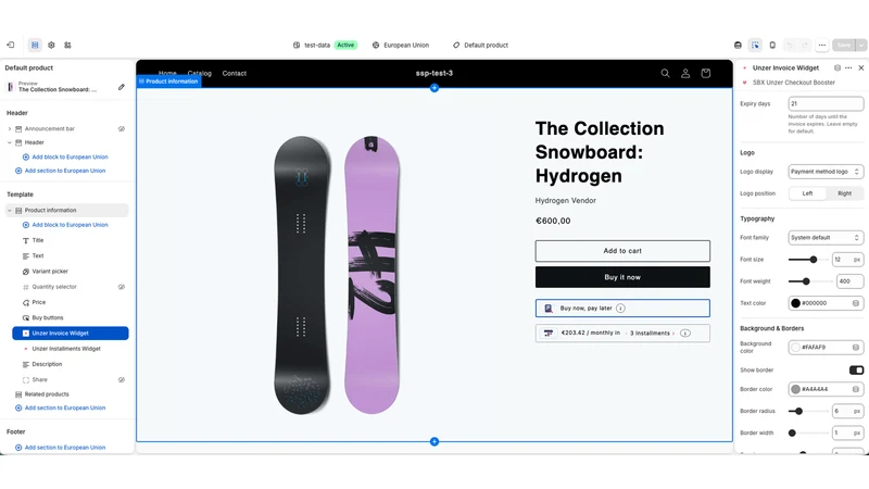 Unzer Checkout Booster