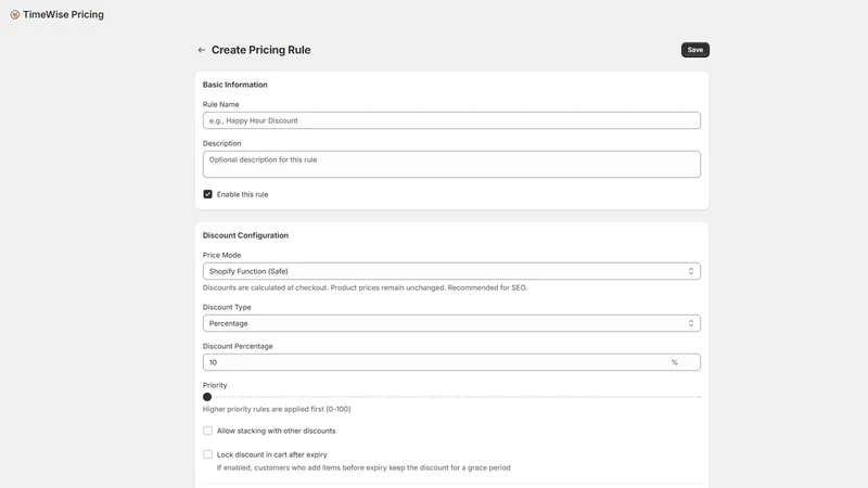 TimeWise Pricing