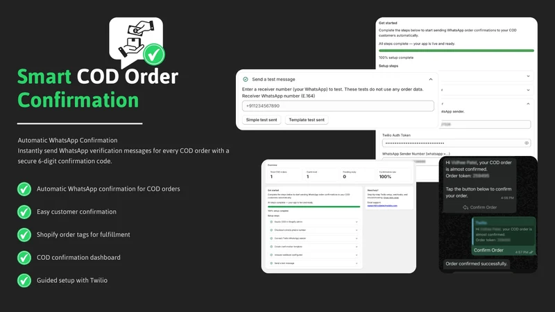 Smart COD Order Confirmation
