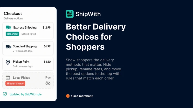 ShipWith: Shipping Rules