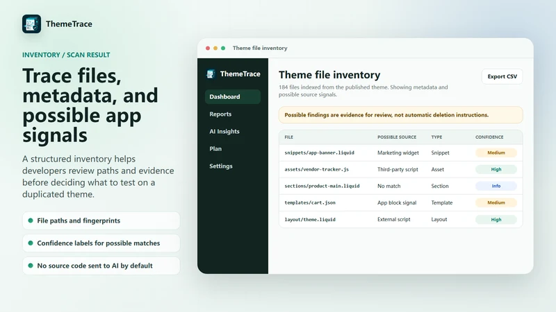 ThemeTrace: App Code Scanner