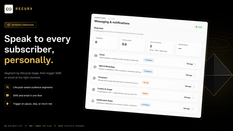 RecurX Subscriptions