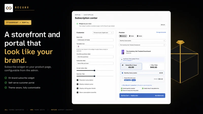RecurX Subscriptions