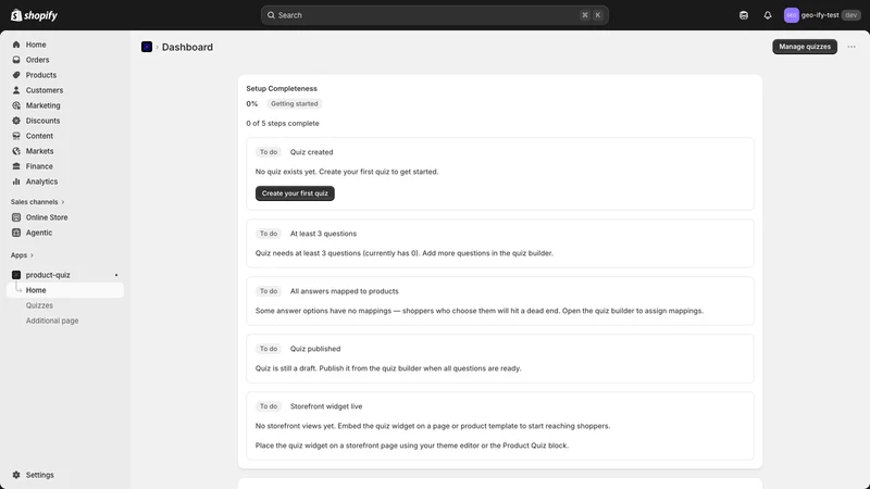 Quinn AI Product Quiz