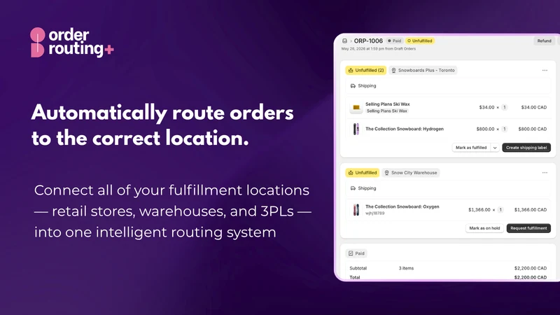 Order Routing Plus