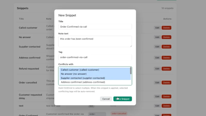 SnipNotes: Snippets & WhatsApp