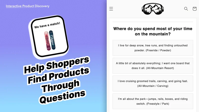 Matchify: Product Quiz Builder