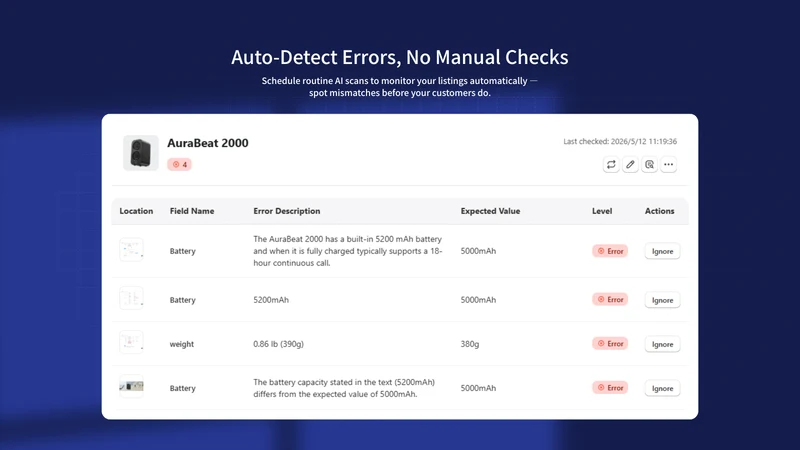 ListingLens ‑ AI Error Check