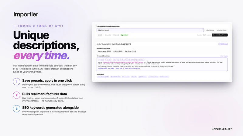 Importier: Agentic Importing