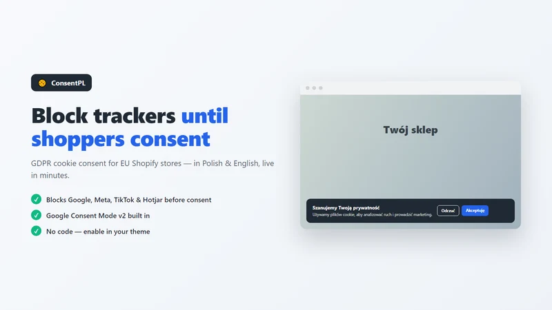 ConsentPL: GDPR Cookie Banner