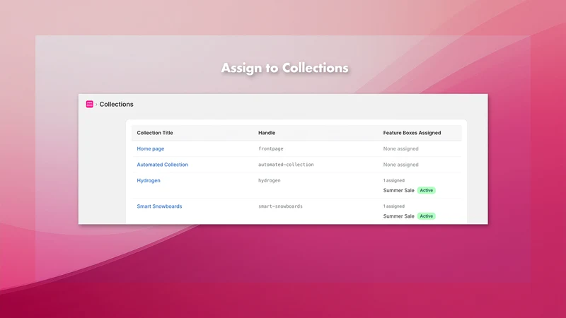 View6 Collection Feature Box