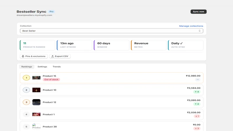 Best Seller Sync ‑ Auto Update