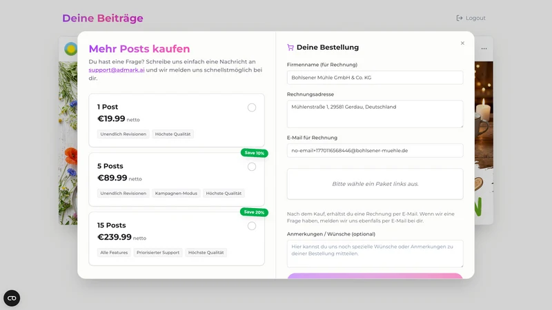 Social Media Posts by Admark