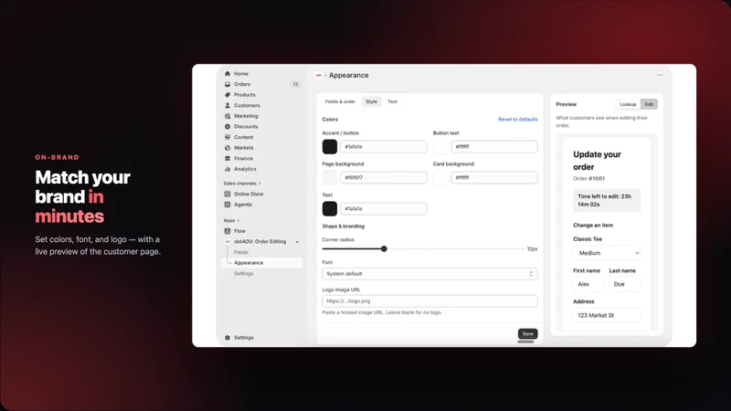 dotAOV: Order Editing & Upsell
