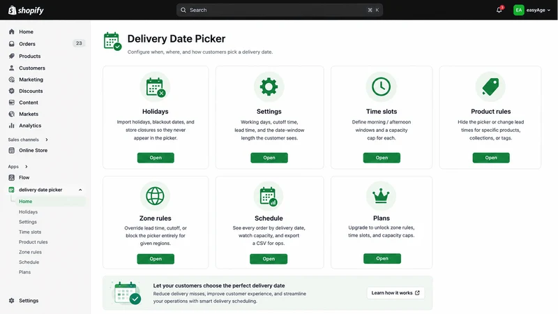 Delivery Date Picker