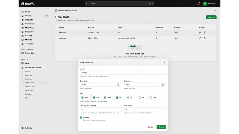 Delivery Date Picker