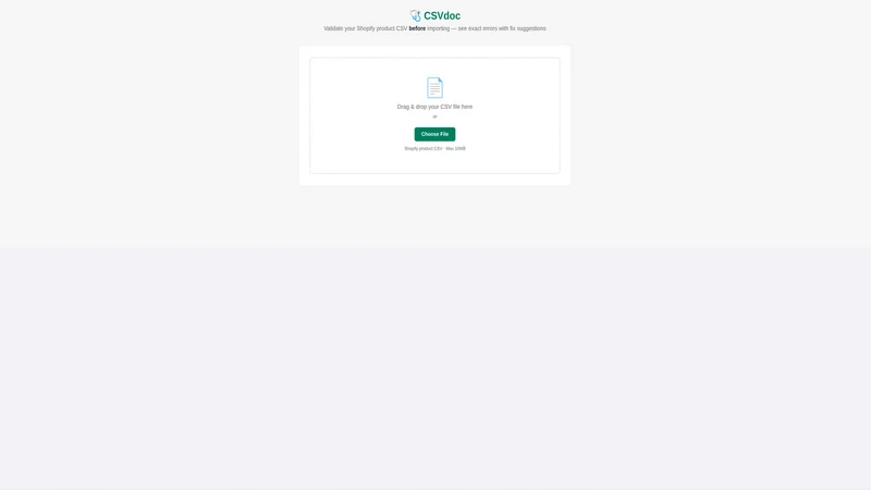 CSV Import Doctor