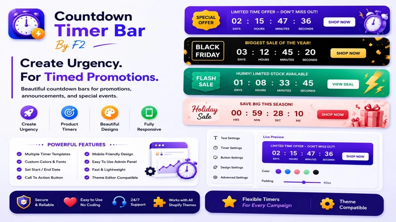 Countdown Timer Bar By F2