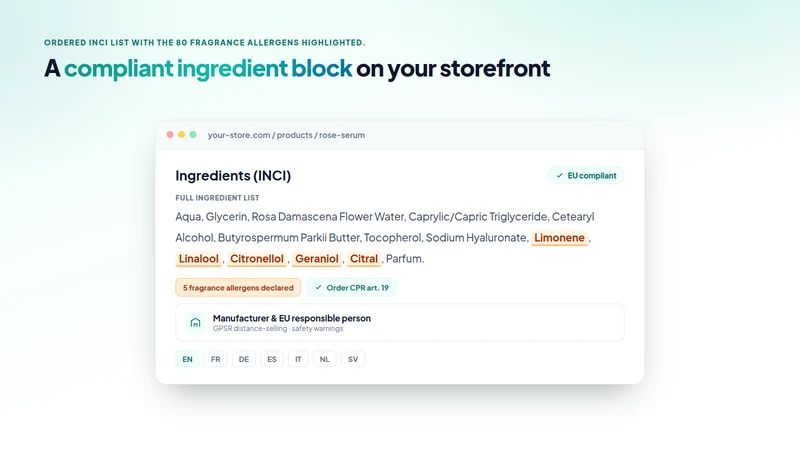 CosmeticsReady: INCI & GPSR