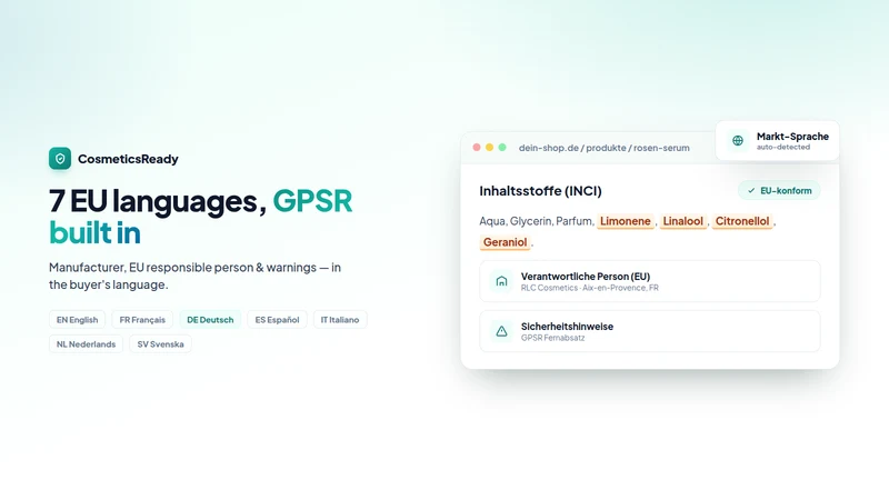 CosmeticsReady: INCI & GPSR