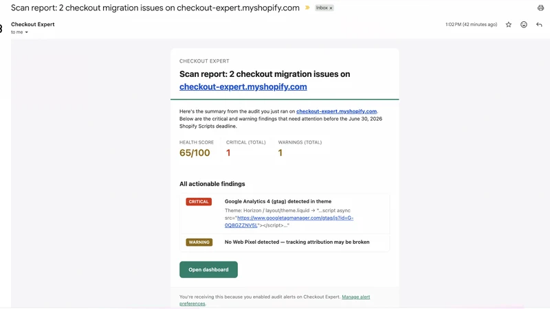 Checkout Migration Expert