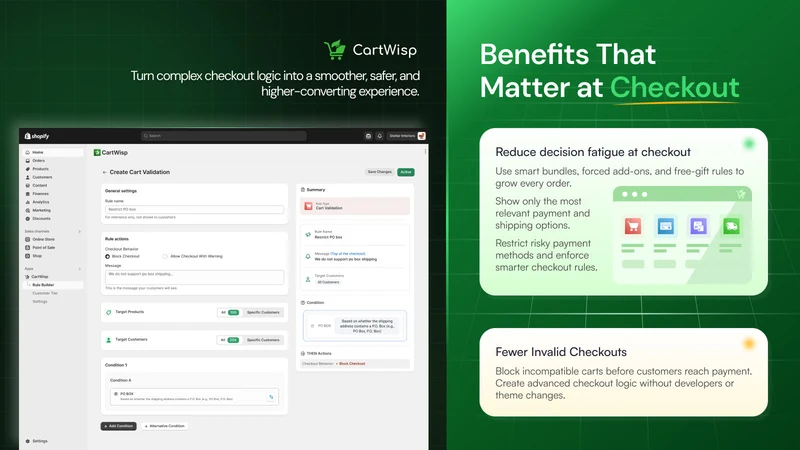 CartWisp: Checkout Validation
