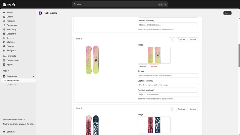 SlideSpark ‑ Simple Sliders