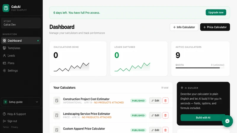 CalcAI ‑ Calculator Builder
