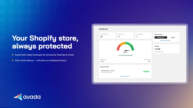 Avada Backups & Restore