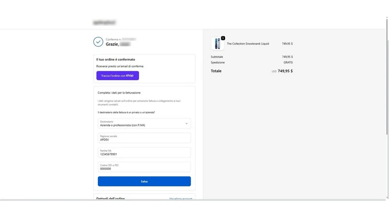 Dati Fatturazione Elettronica