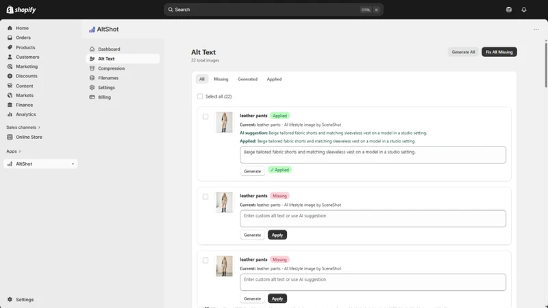 AltShot ‑ Image SEO Optimizer