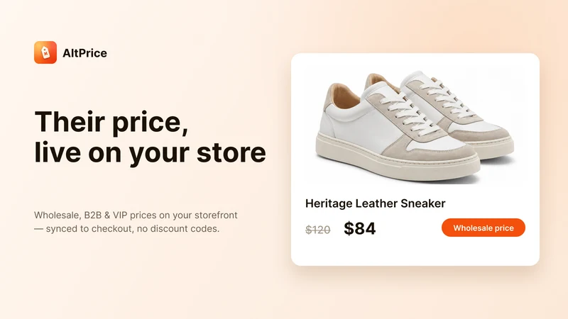 AltPrice ‑ VIP, Tiered Pricing