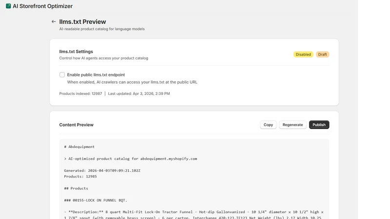 B2Sell AI Storefront Optimizer