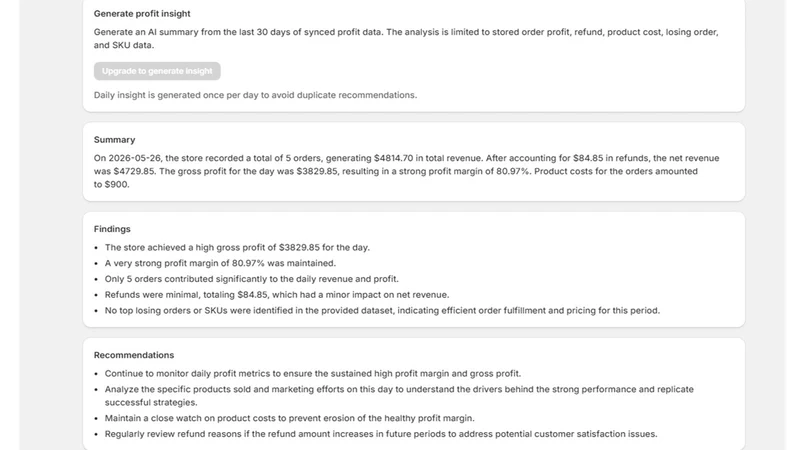 AI Profit Analytics