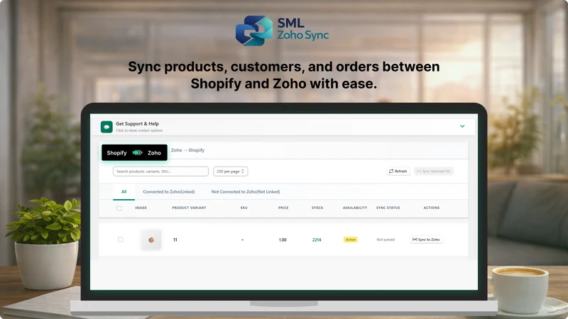 Zoho Books Sync