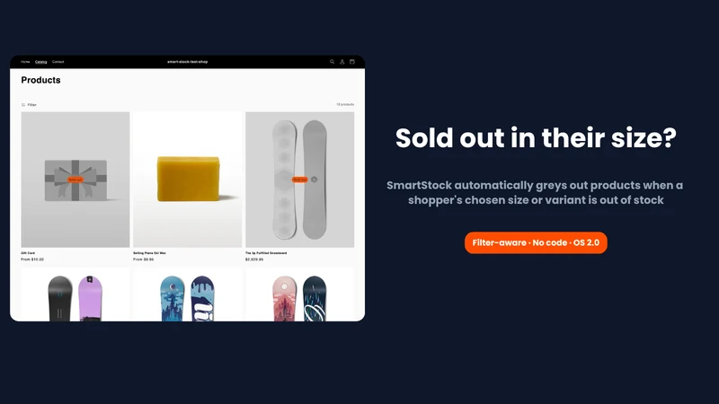SmartStock: Sold out variants