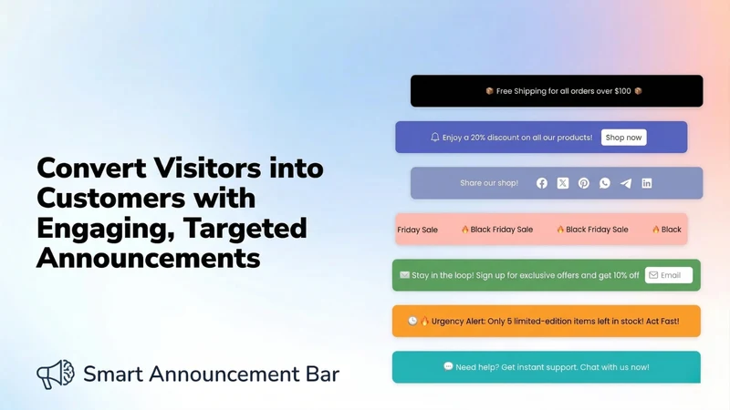 Smart Announcement Bar