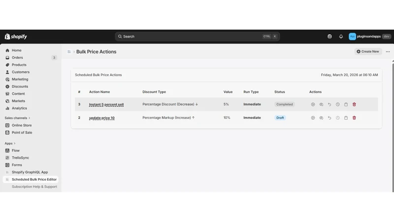 Scheduled Bulk Price Editor