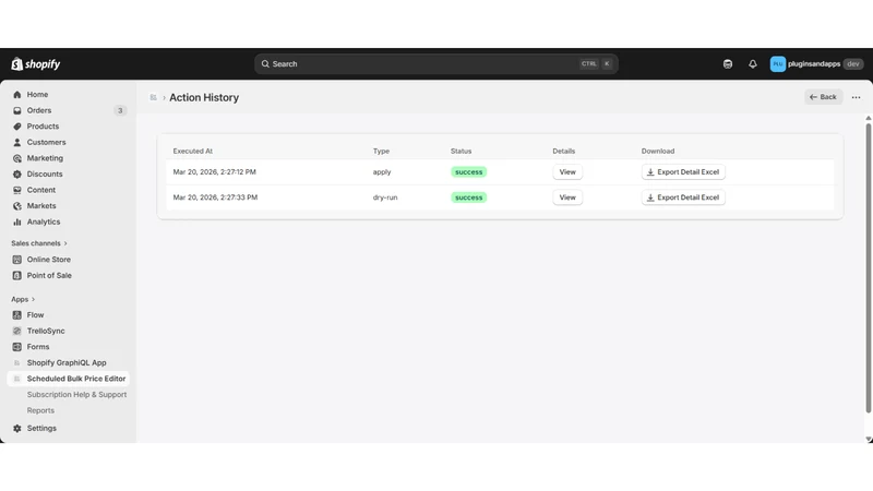 Scheduled Bulk Price Editor