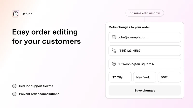 Order Editing — Retune