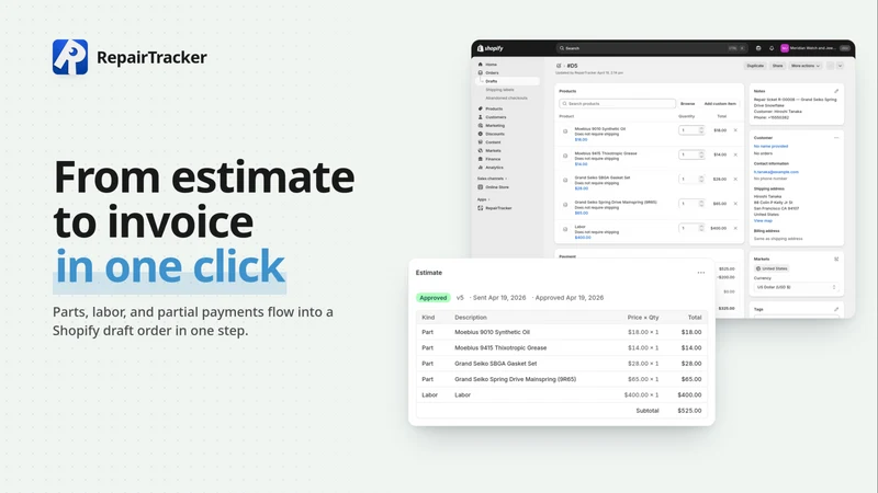 RepairTracker: Repair Tickets