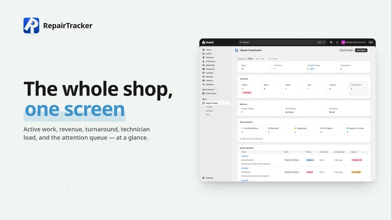 RepairTracker: Repair Tickets