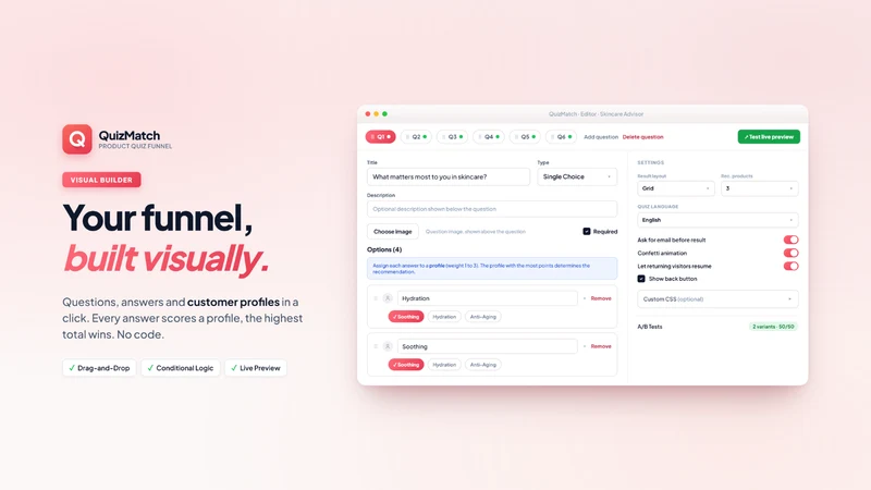 QuizMatch: Product Quiz