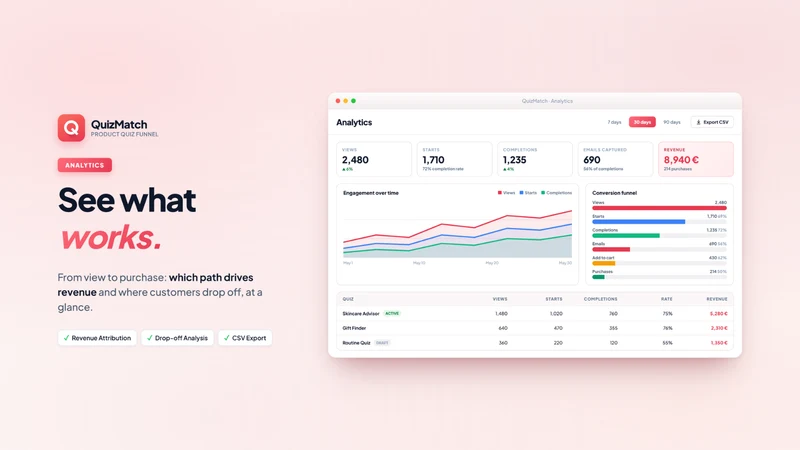 QuizMatch: Product Quiz